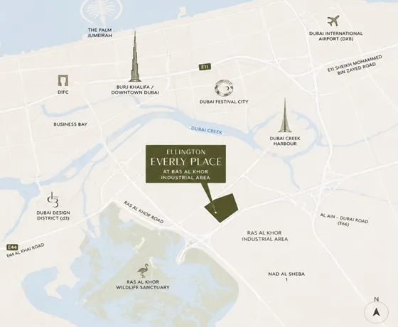 Damac Islands Dubai Location Map