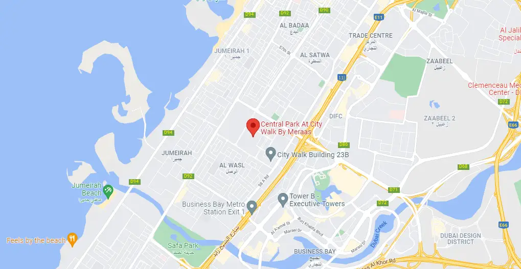 Damac Islands Dubai Location Map