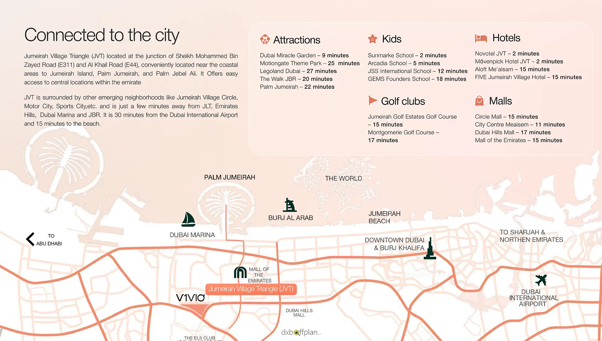 Damac Islands Dubai Location Map