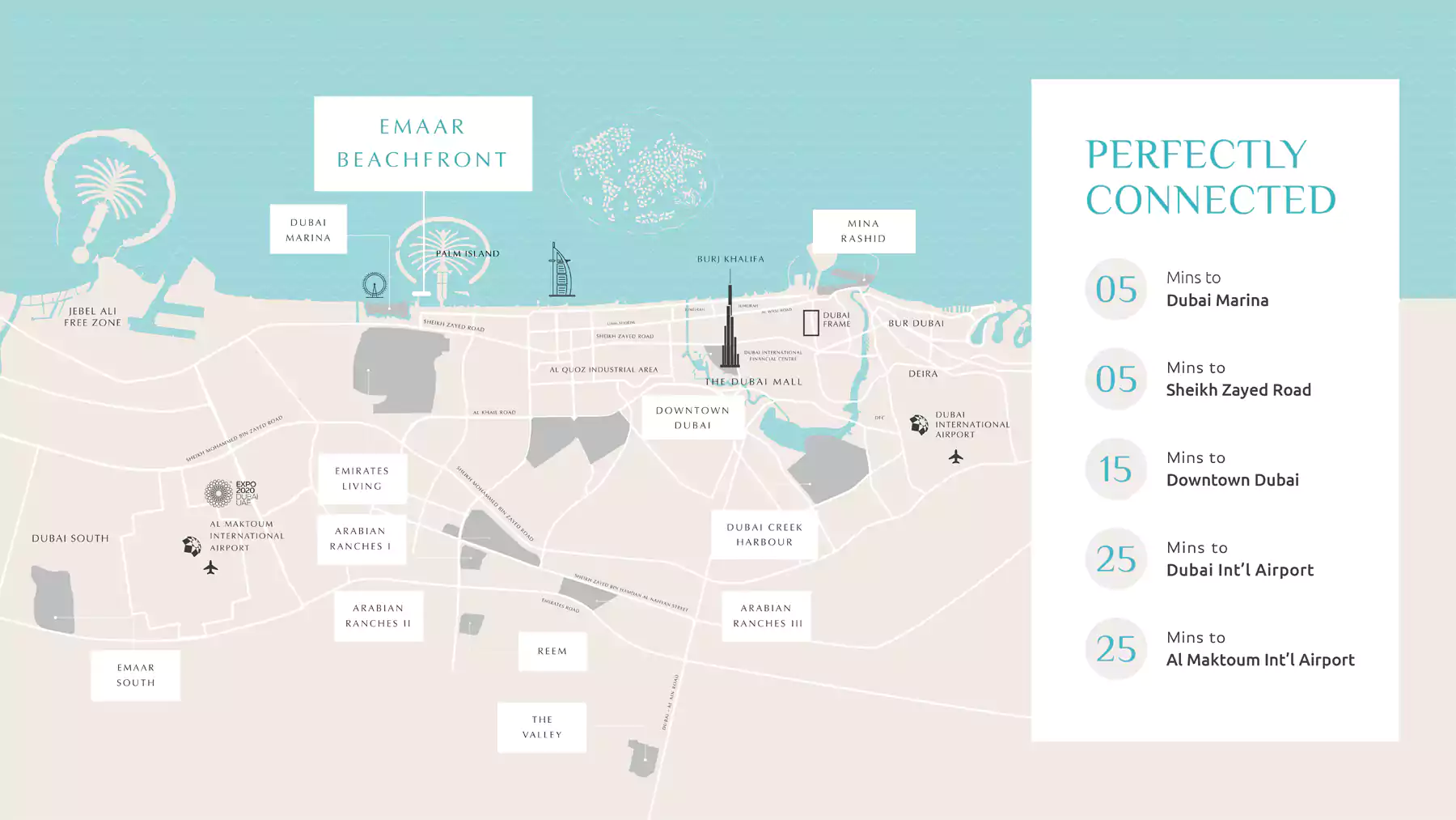 Damac Islands Dubai Location Map