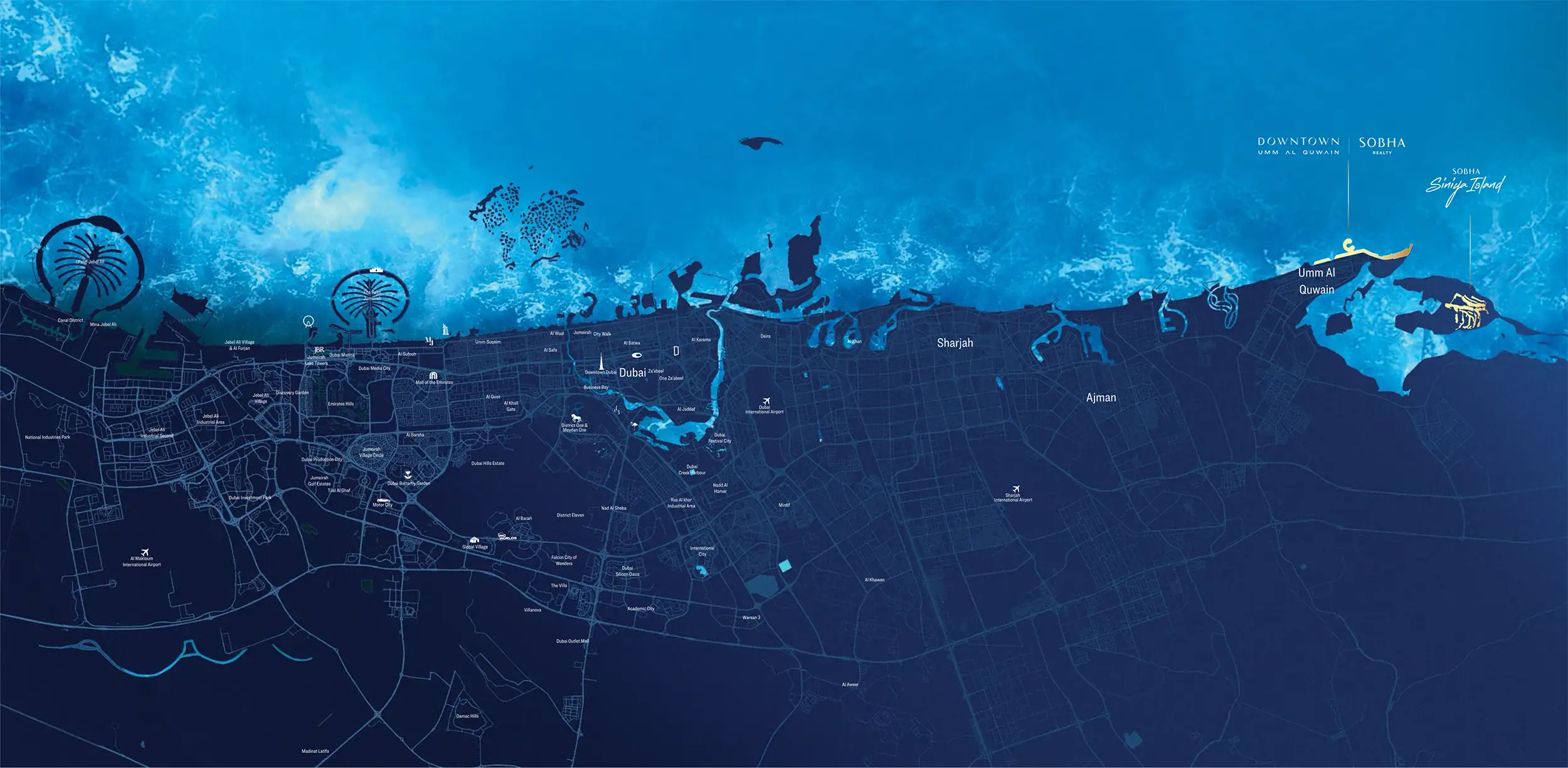 Damac Islands Dubai Location Map