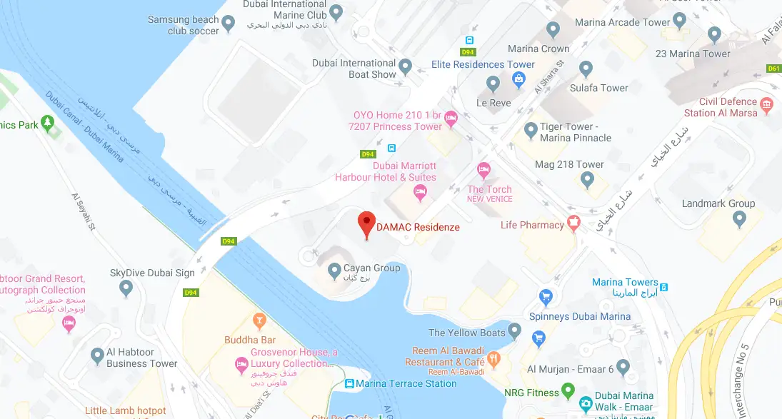 Damac Islands Dubai Location Map