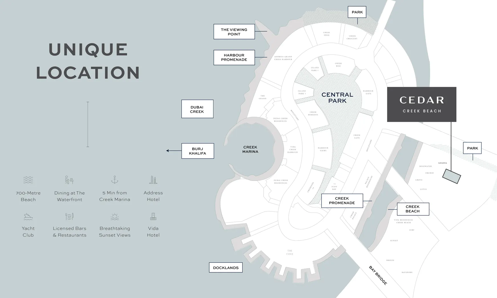 Damac Islands Dubai Location Map