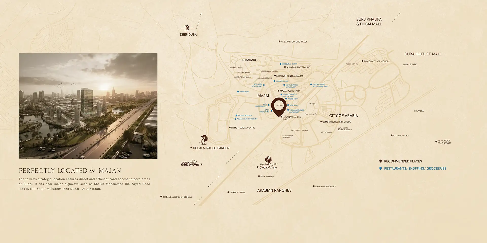 Damac Islands Dubai Location Map