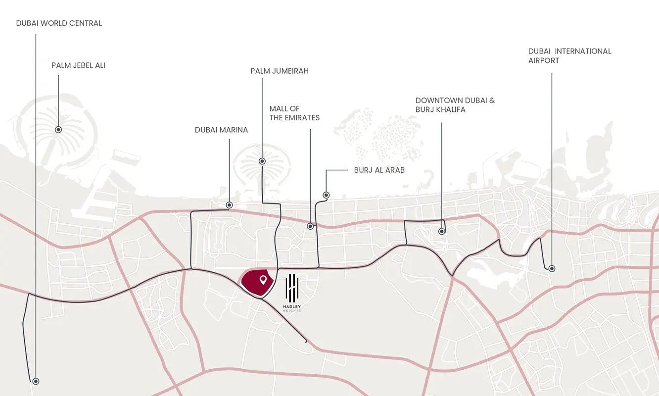 Damac Islands Dubai Location Map