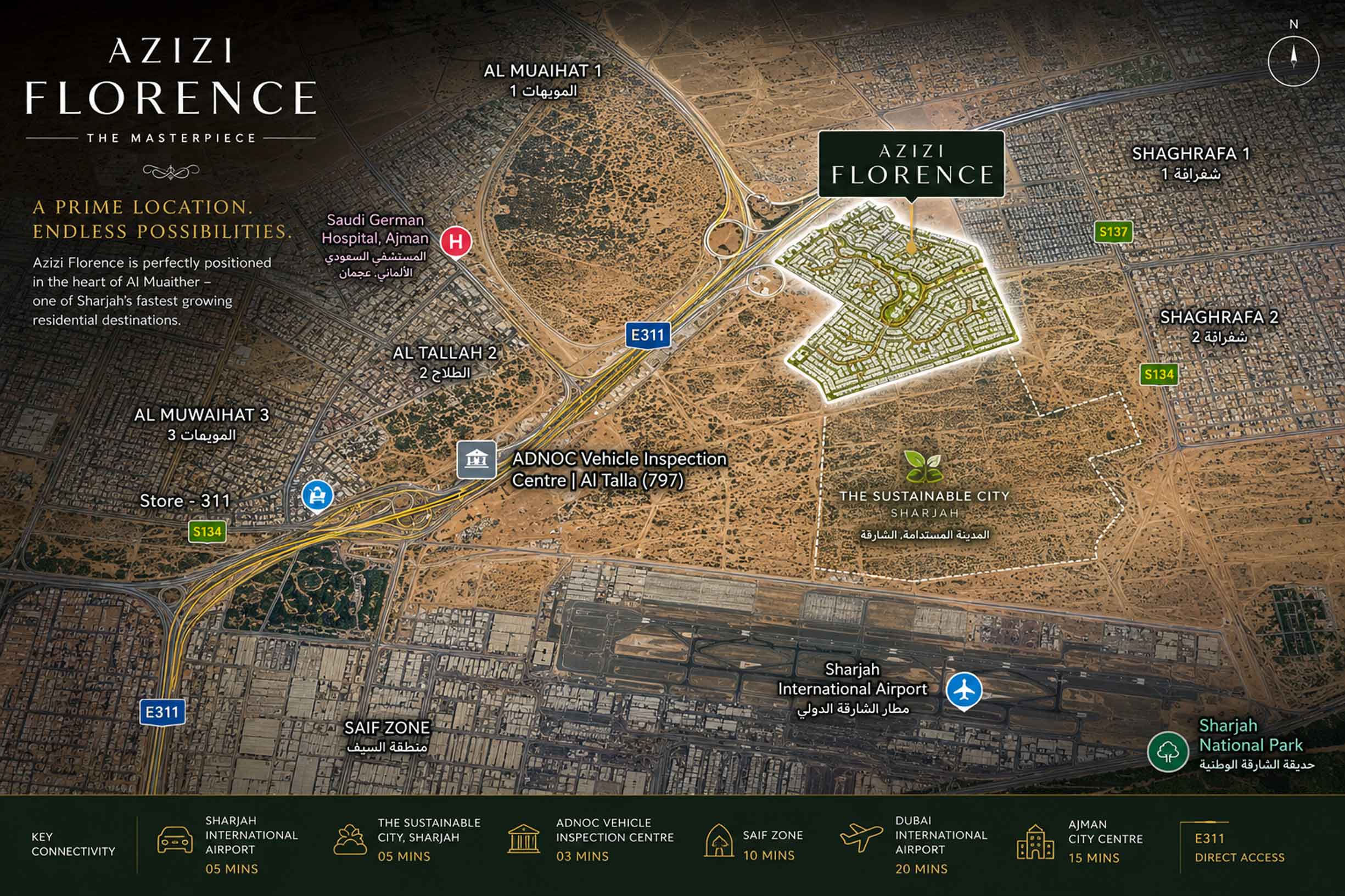 Damac Islands Dubai Location Map