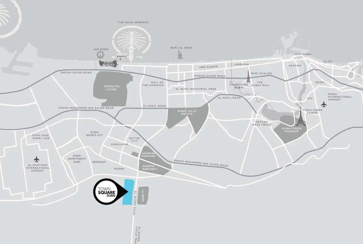 Damac Islands Dubai Location Map