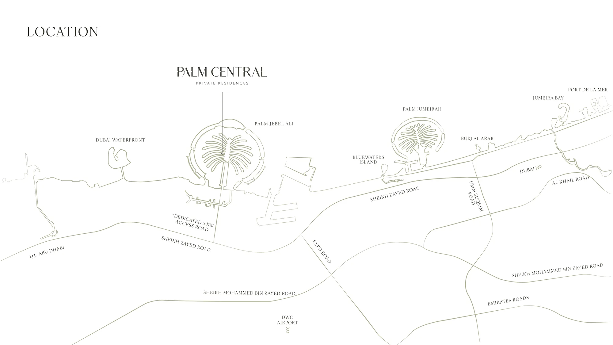 Damac Islands Dubai Location Map