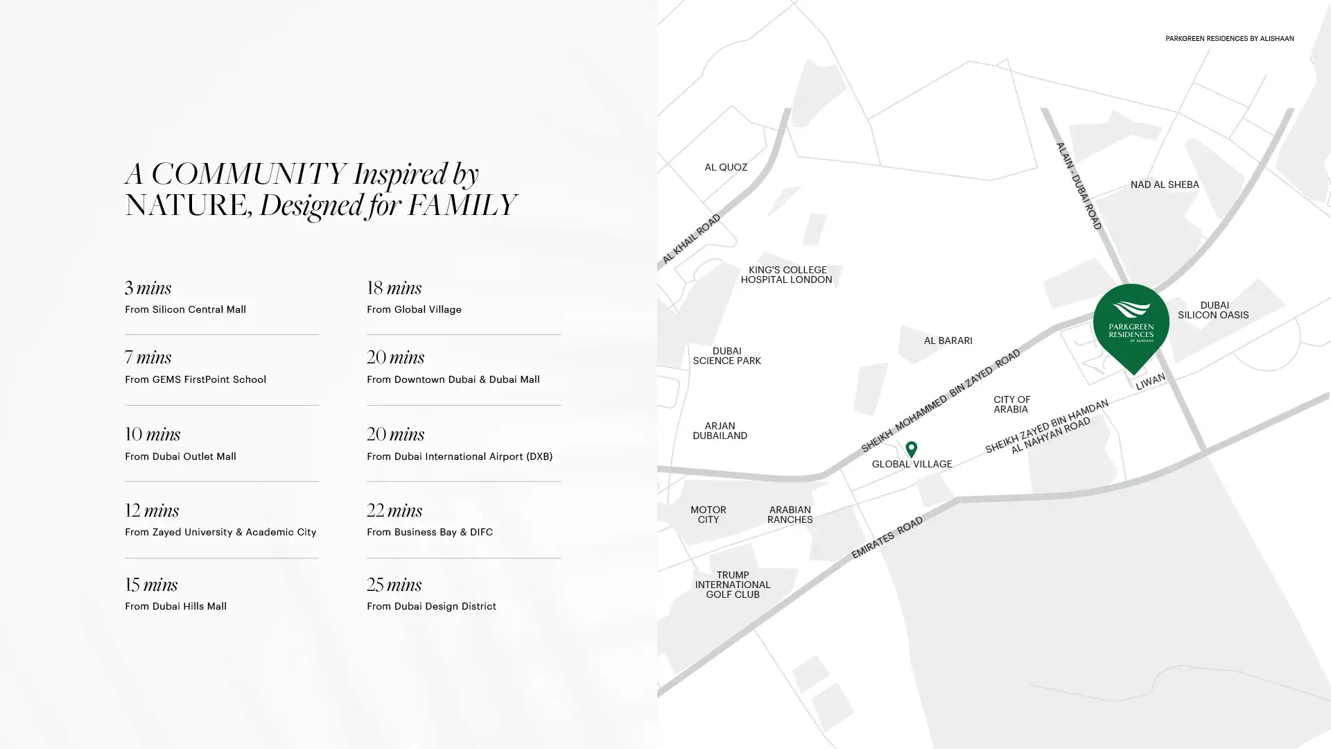 Damac Islands Dubai Location Map