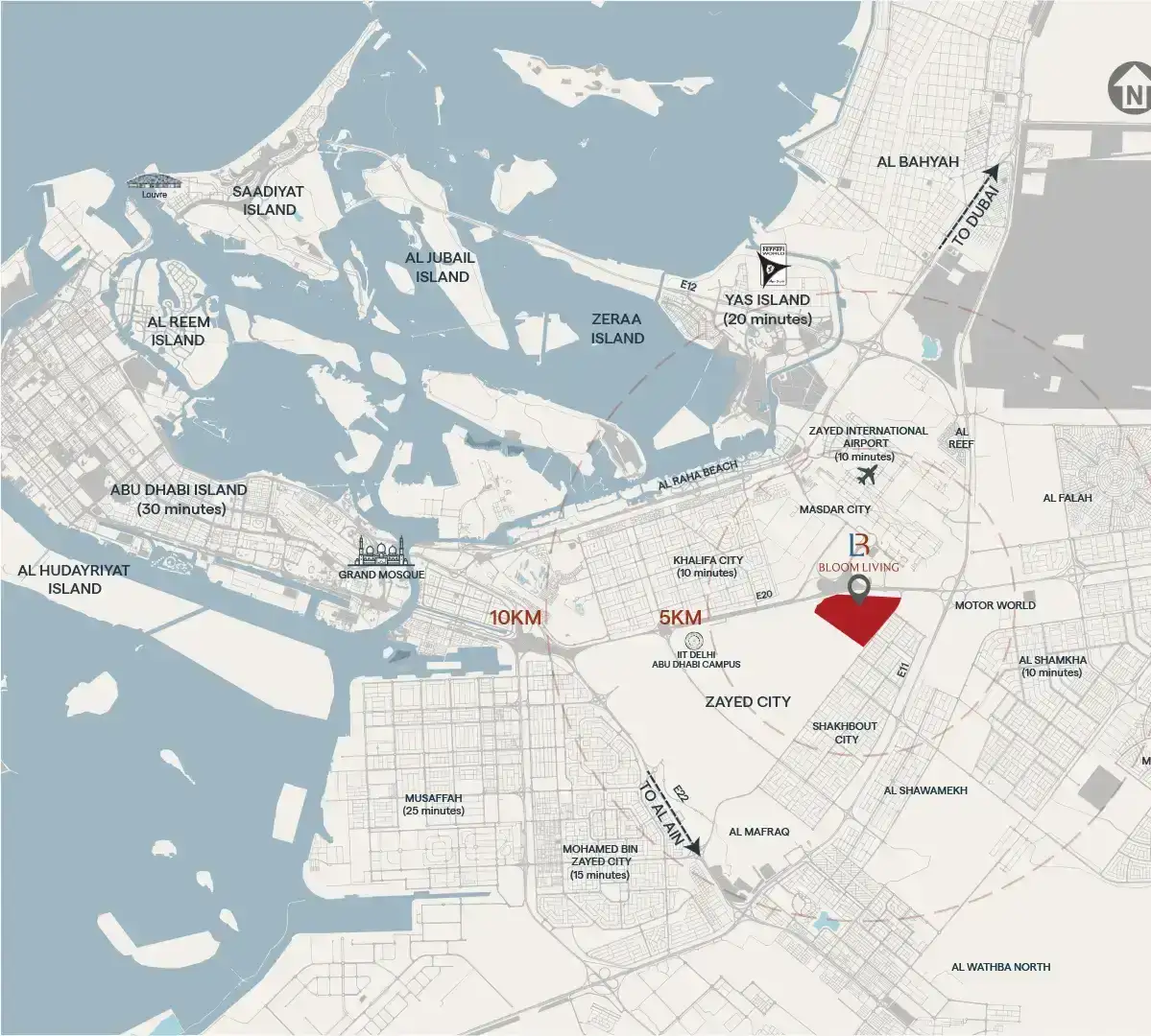 Damac Islands Dubai Location Map