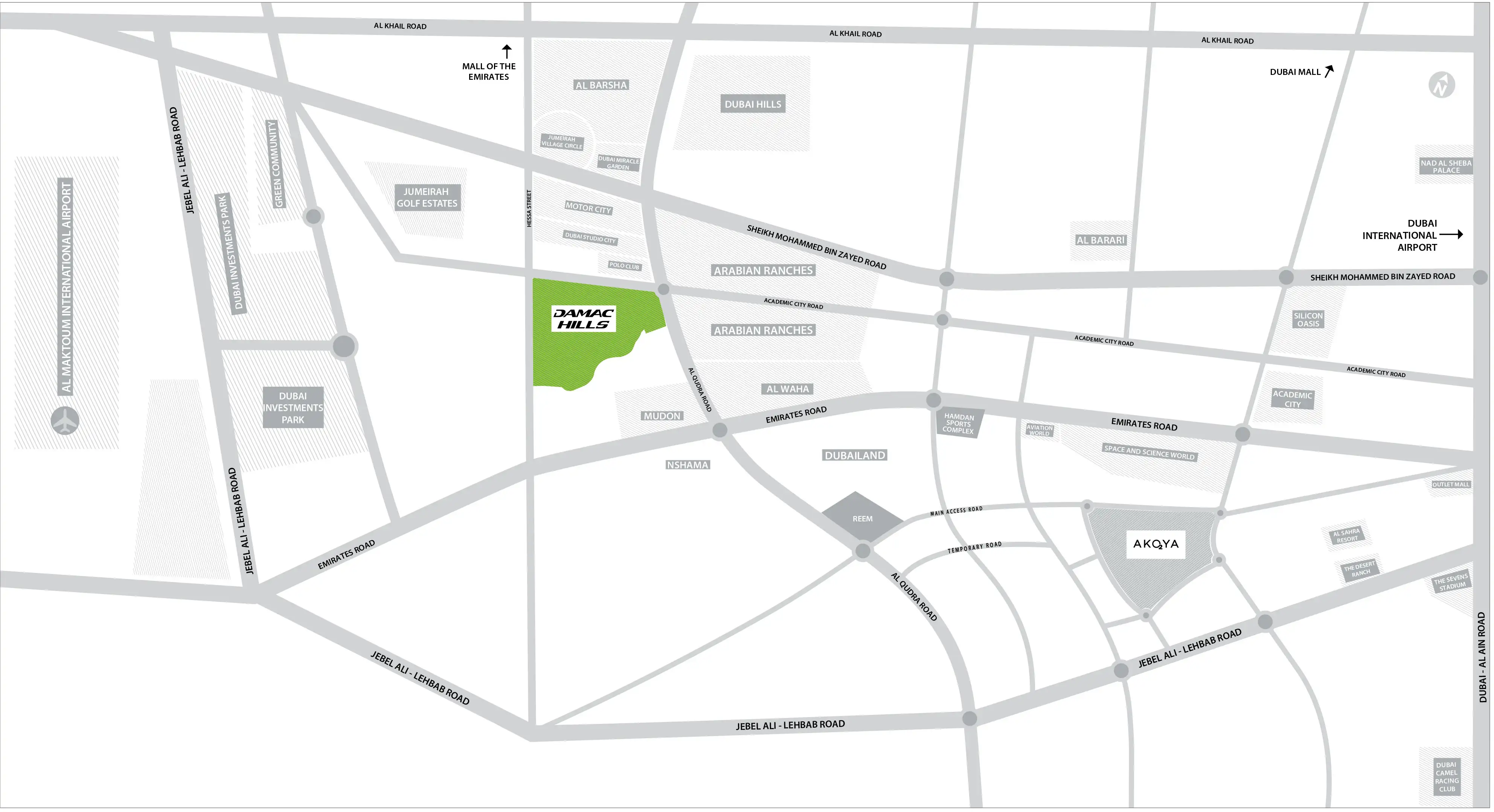 Damac Islands Dubai Location Map