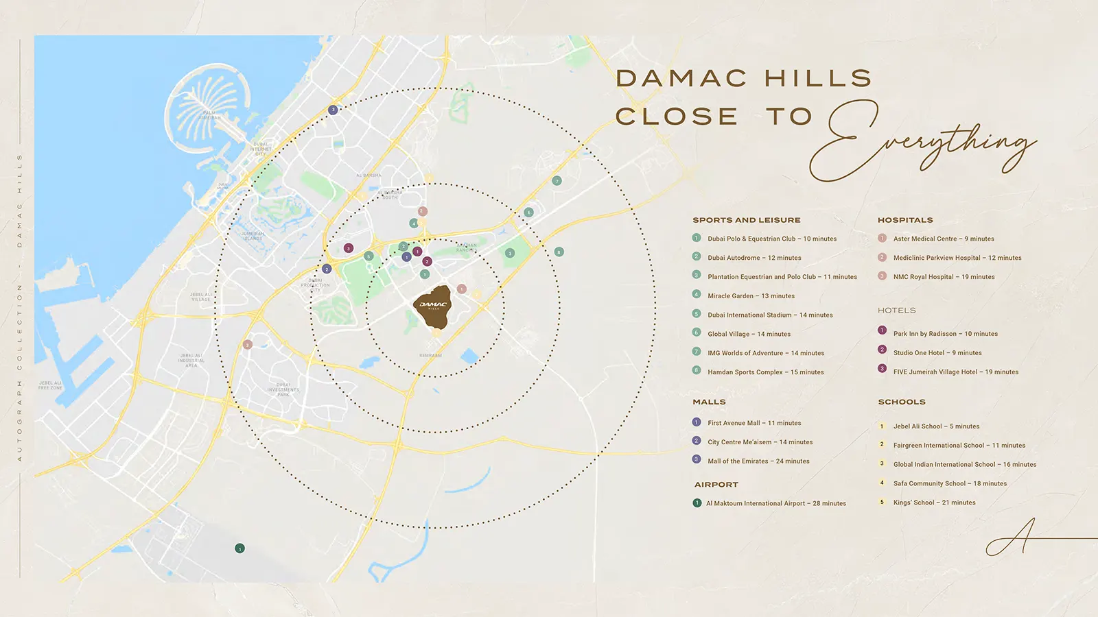 Damac Islands Dubai Location Map