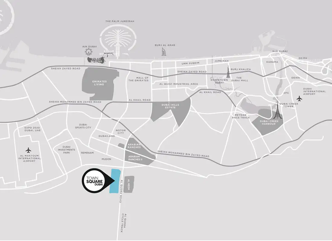 Damac Islands Dubai Location Map