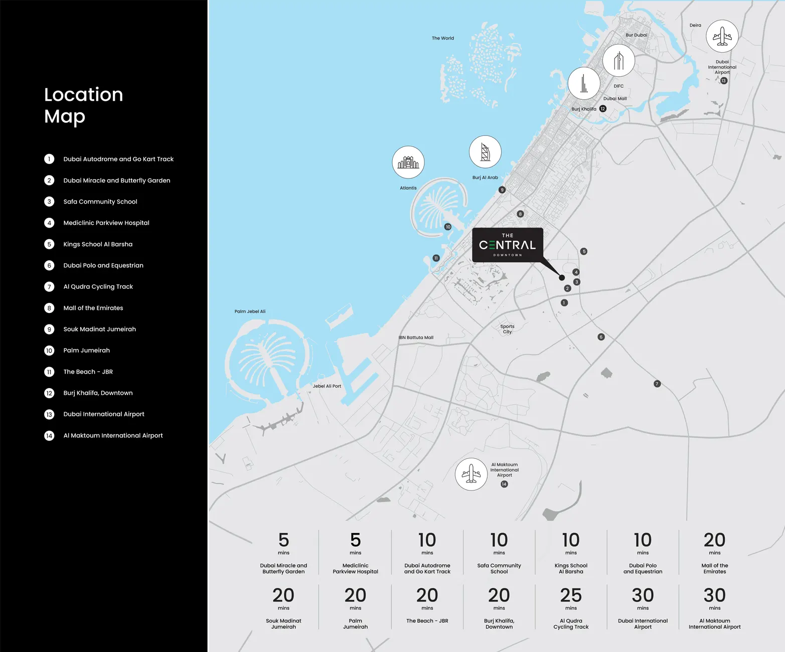 Damac Islands Dubai Location Map