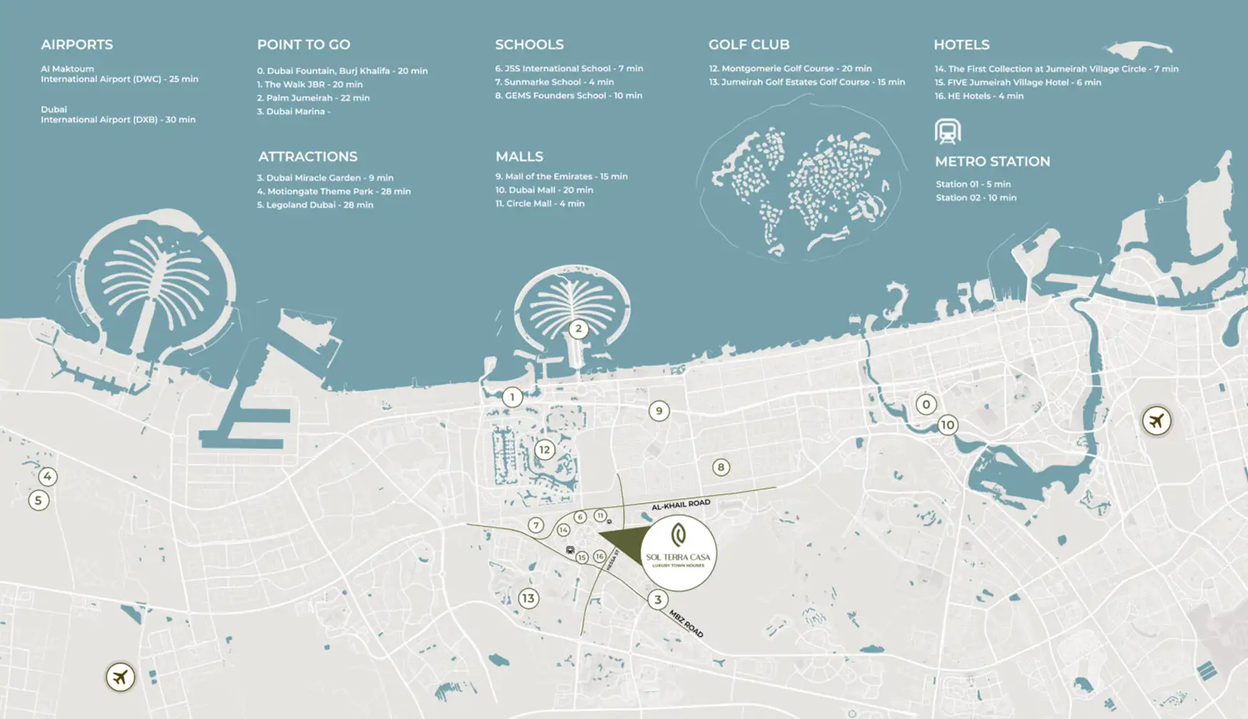 Damac Islands Dubai Location Map