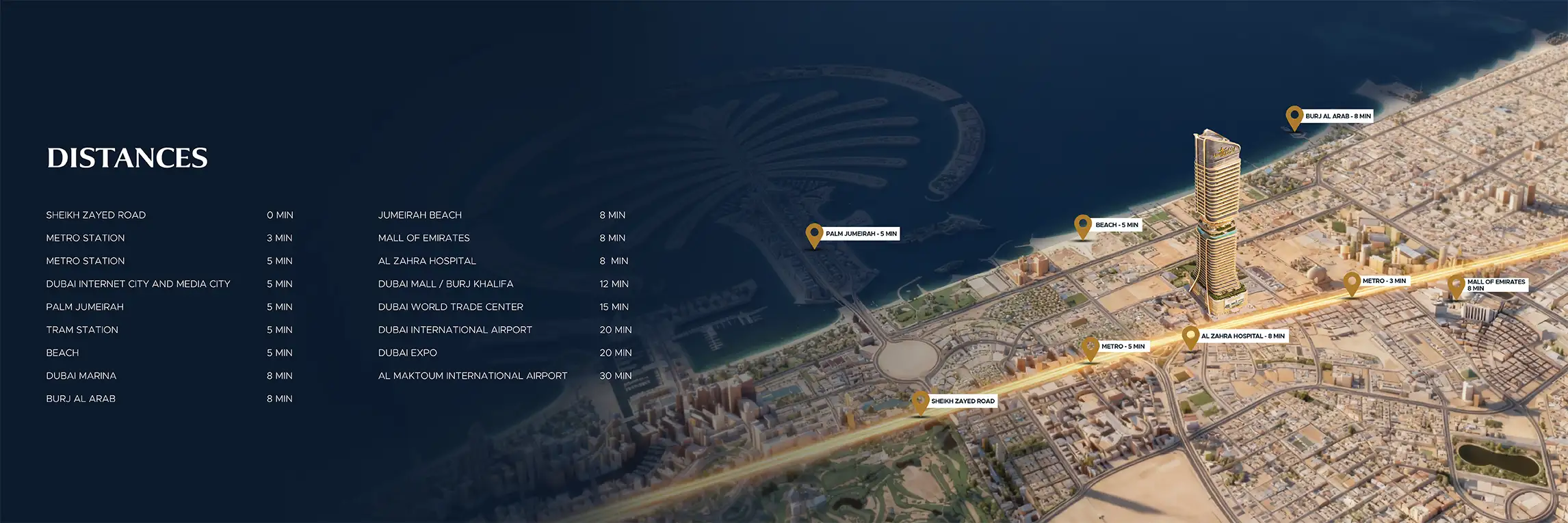 Damac Islands Dubai Location Map