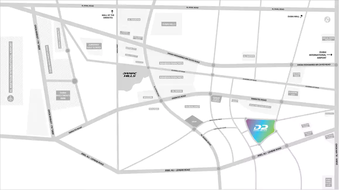 Damac Islands Dubai Location Map