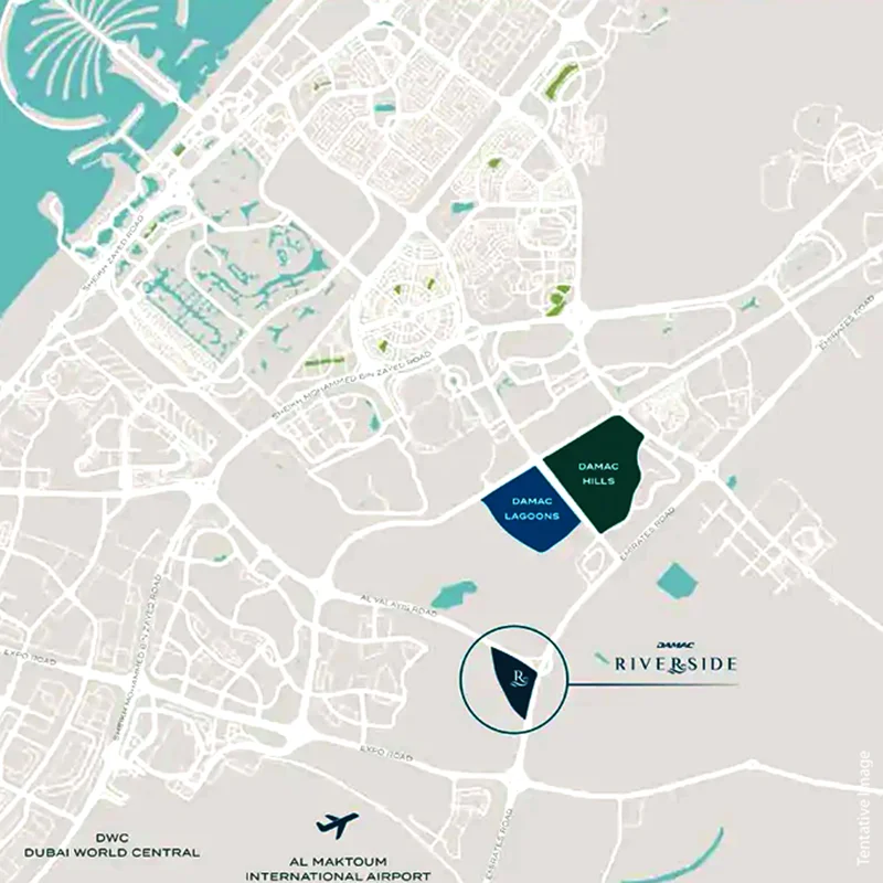Damac Islands Dubai Location Map