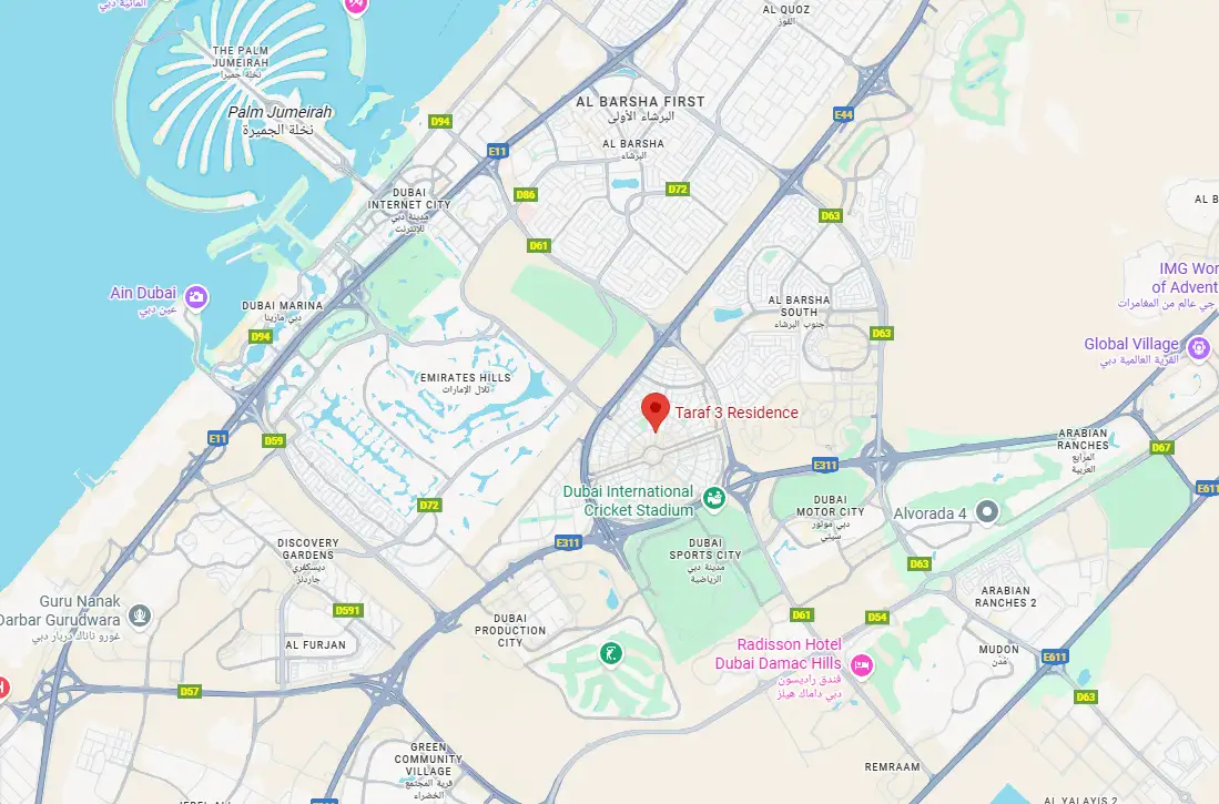 Damac Islands Dubai Location Map