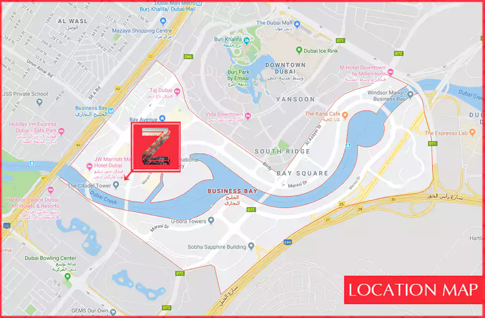 Damac Islands Dubai Location Map