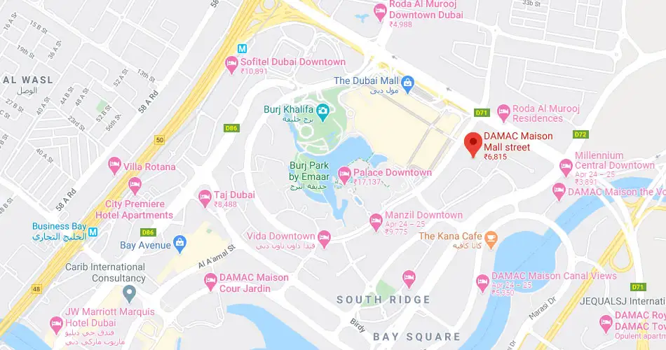 Damac Islands Dubai Location Map