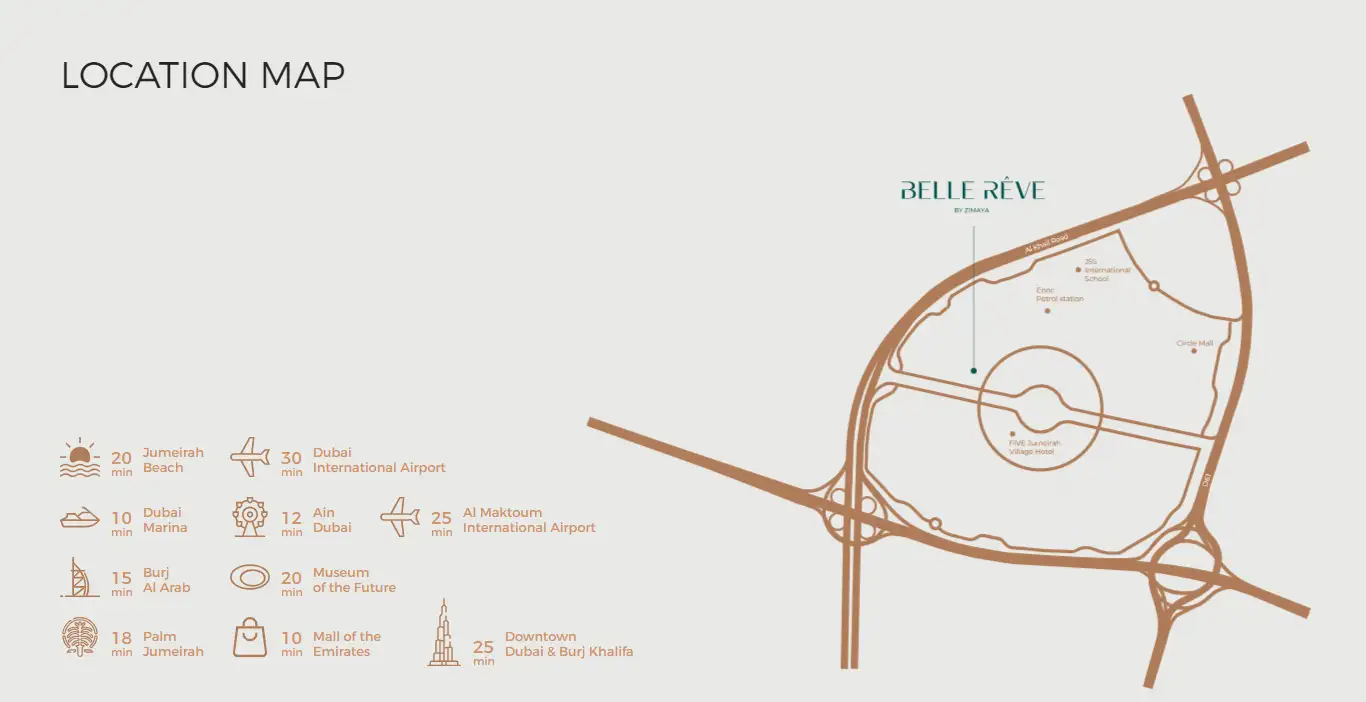 Damac Islands Dubai Location Map