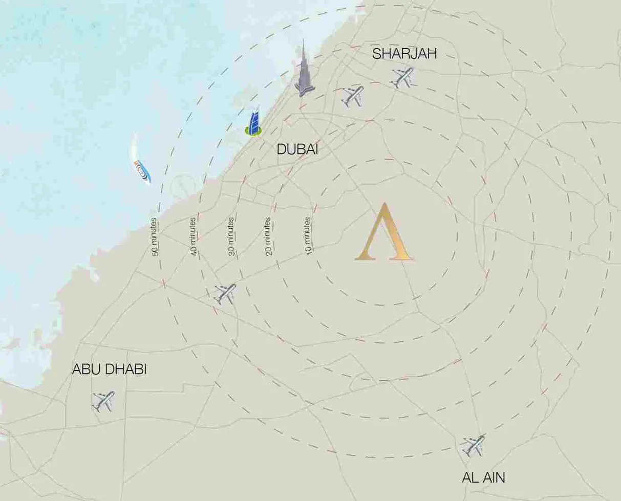 Damac Islands Dubai Location Map