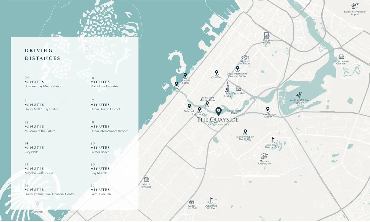 Damac Islands Dubai Location Map