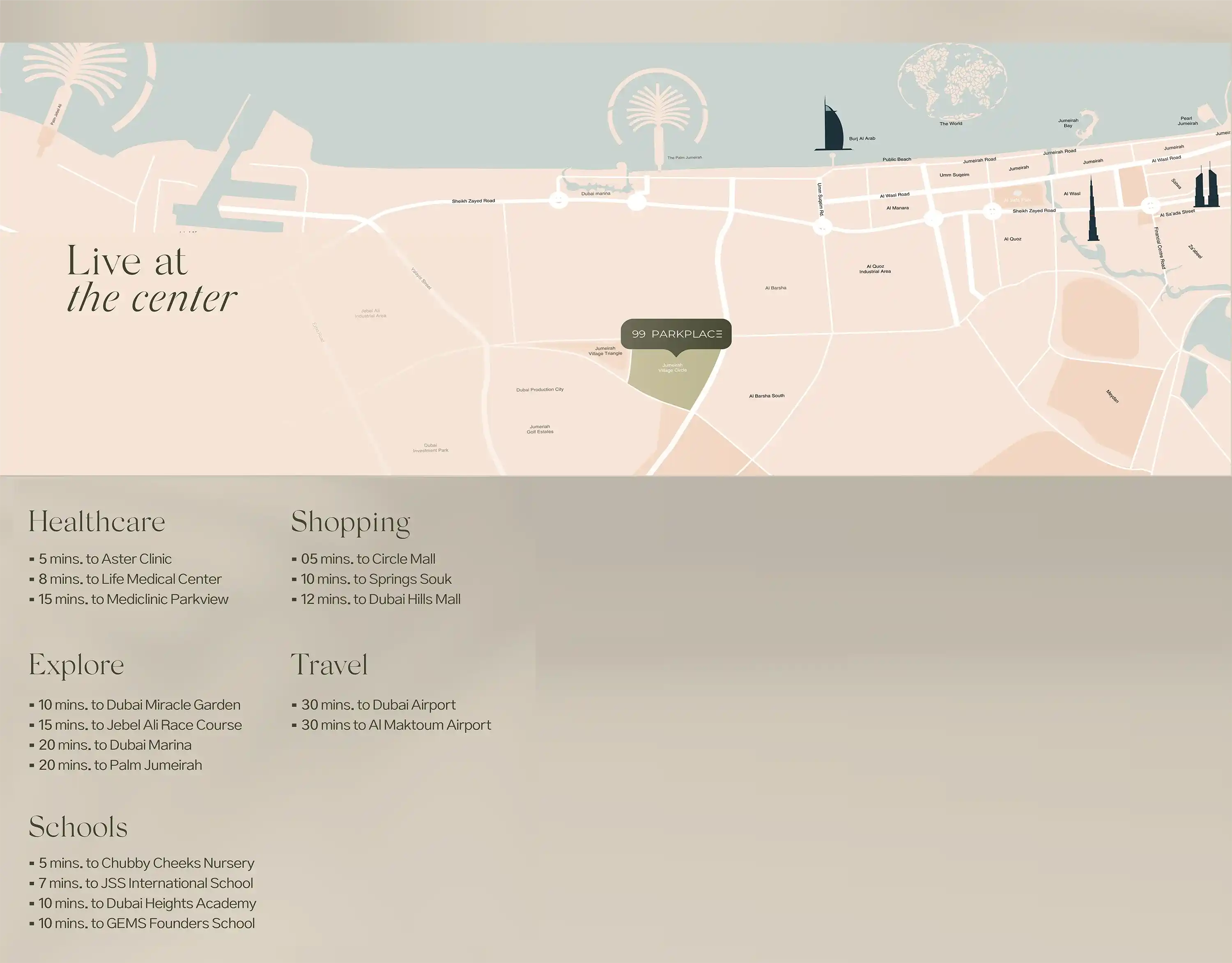 Damac Islands Dubai Location Map