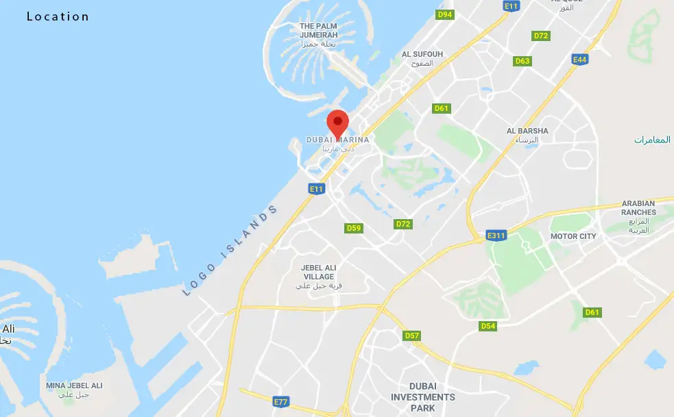 Damac Islands Dubai Location Map