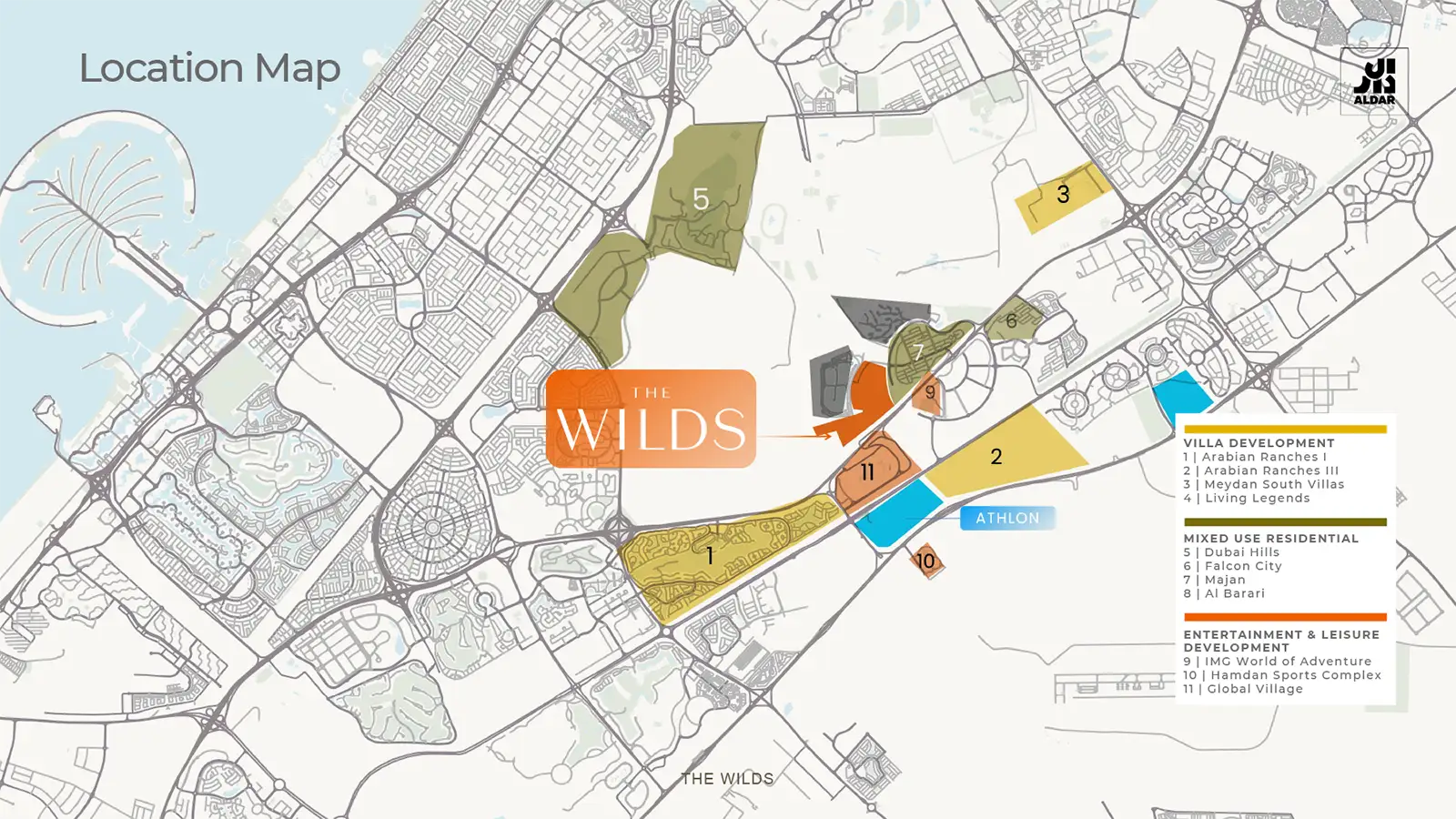 Damac Islands Dubai Location Map
