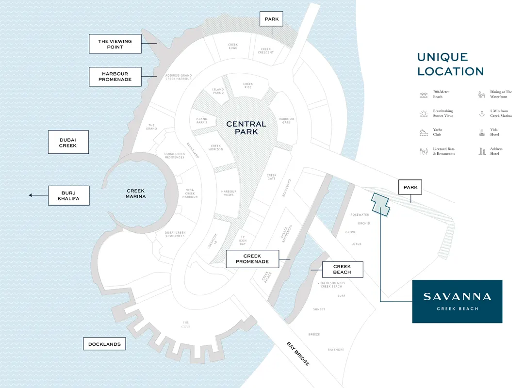 Damac Islands Dubai Location Map