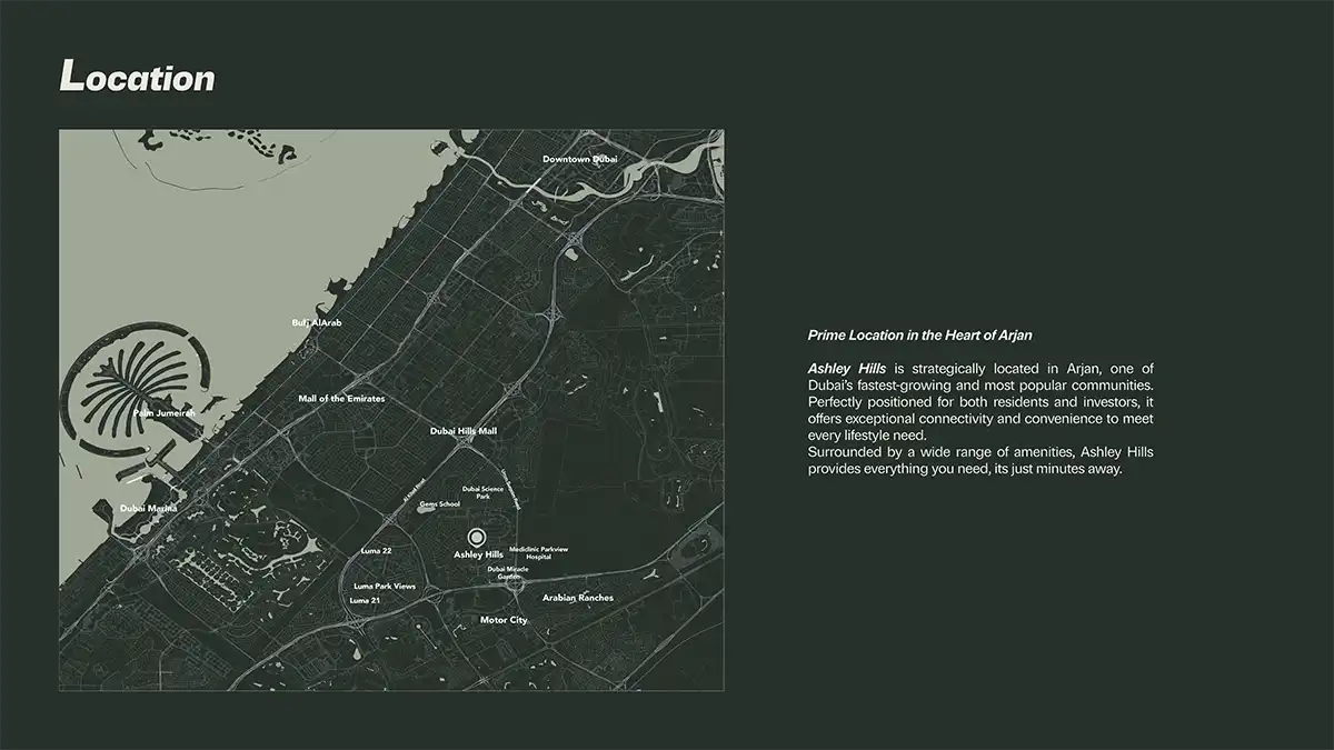 Damac Islands Dubai Location Map