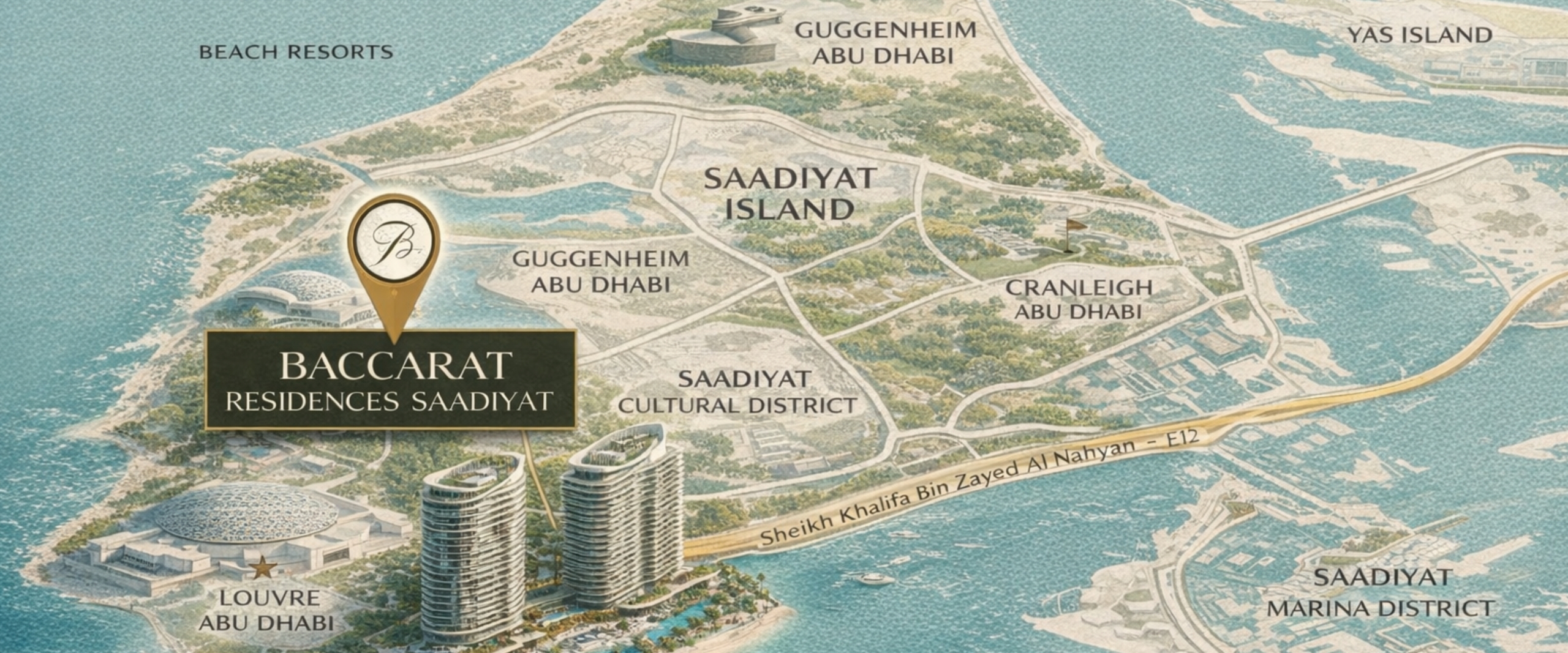 Damac Islands Dubai Location Map