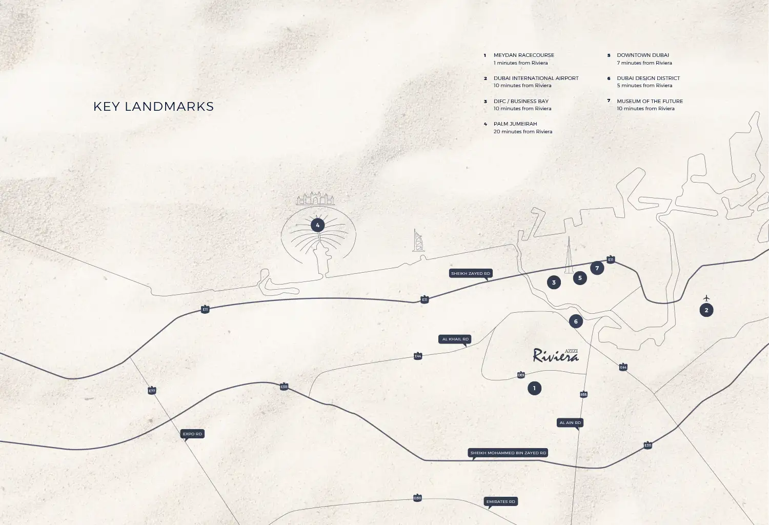 Damac Islands Dubai Location Map