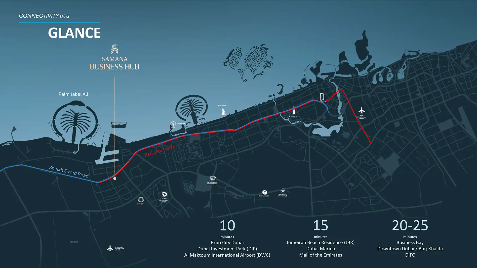 Damac Islands Dubai Location Map