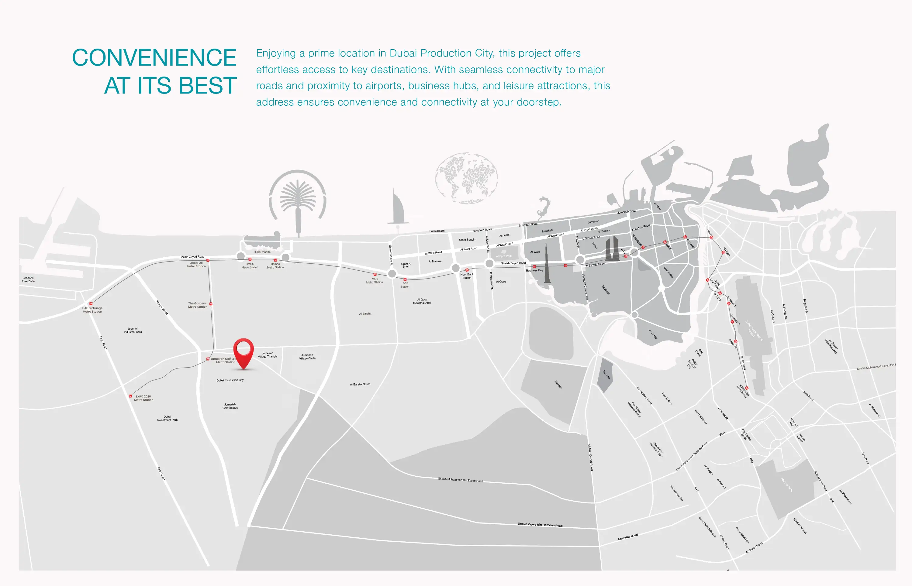 Damac Islands Dubai Location Map