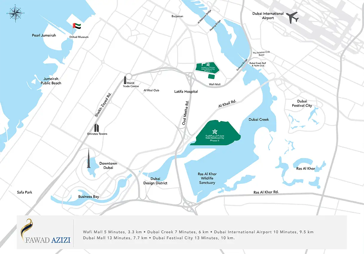 Damac Islands Dubai Location Map