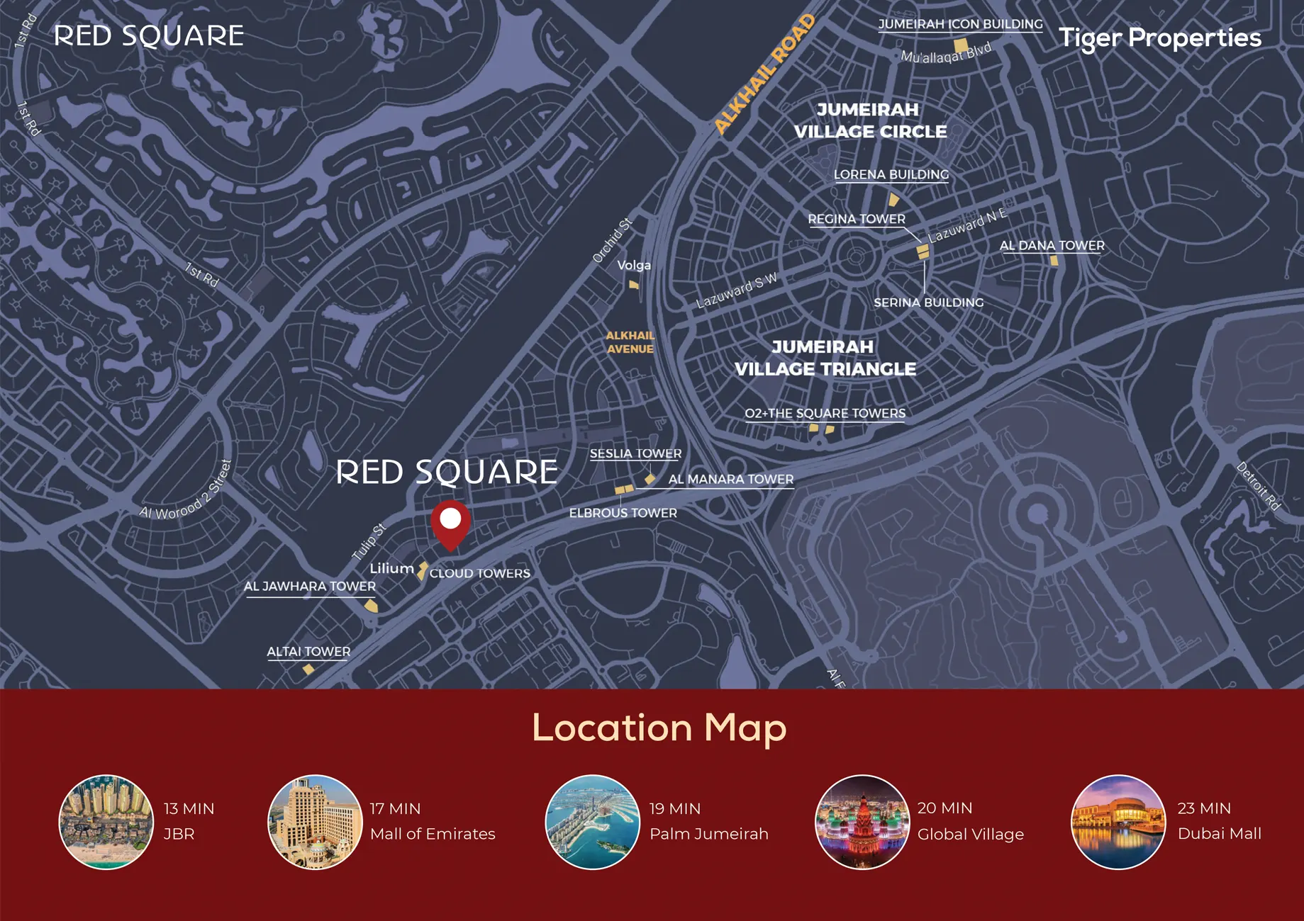 Damac Islands Dubai Location Map