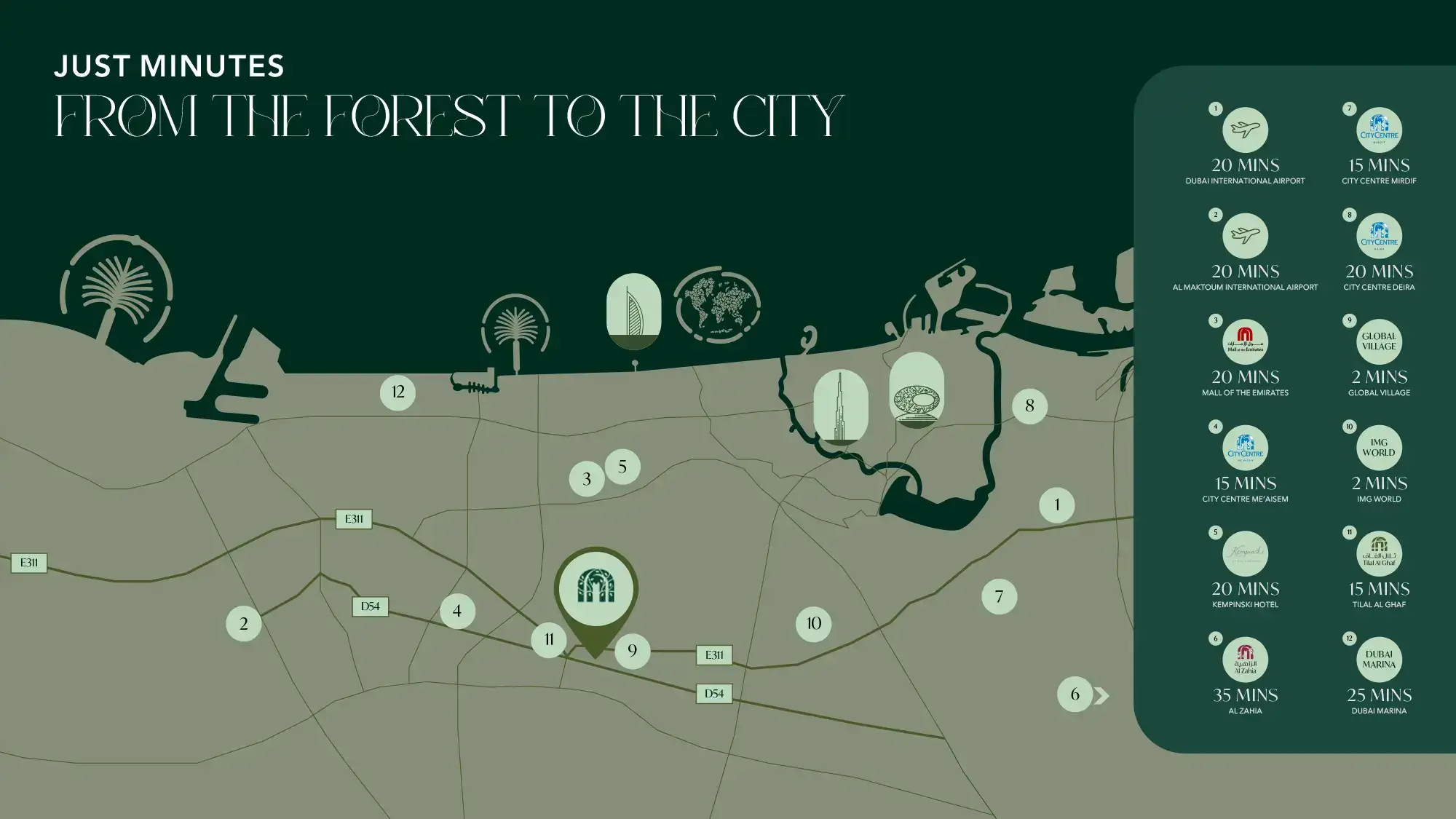 Damac Islands Dubai Location Map