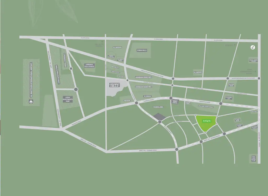 Damac Islands Dubai Location Map