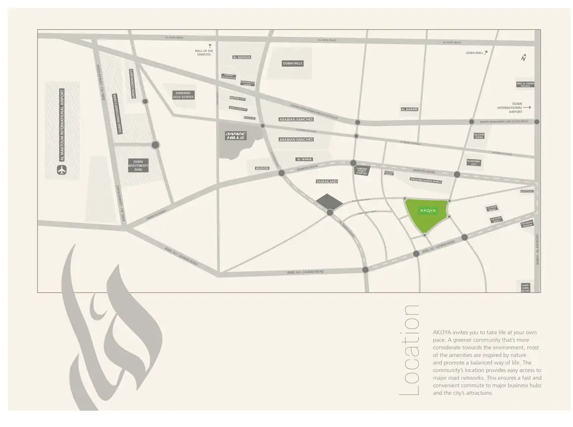 Damac Islands Dubai Location Map