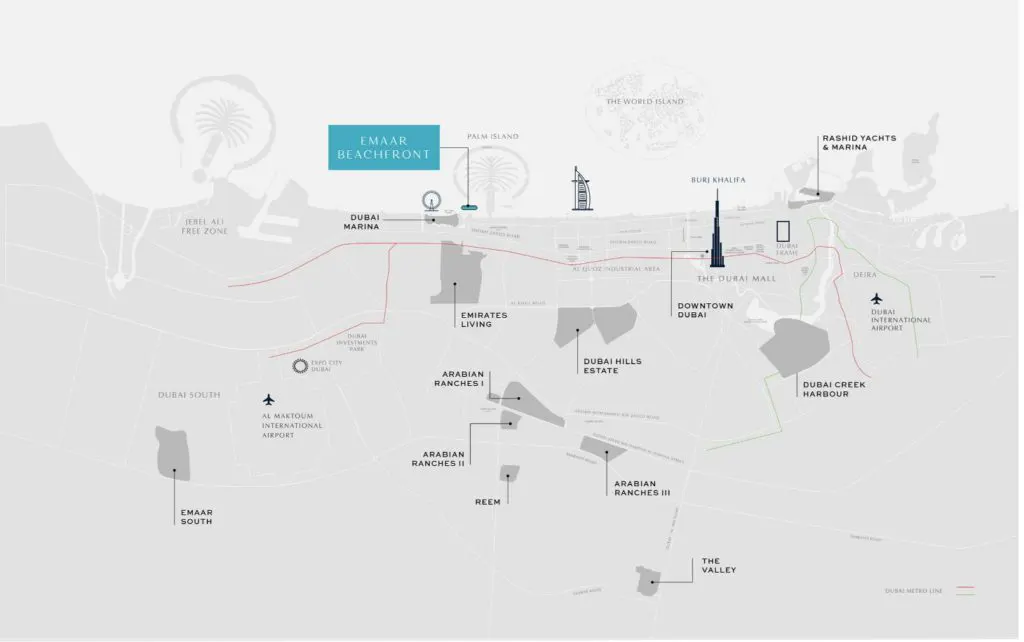 Damac Islands Dubai Location Map