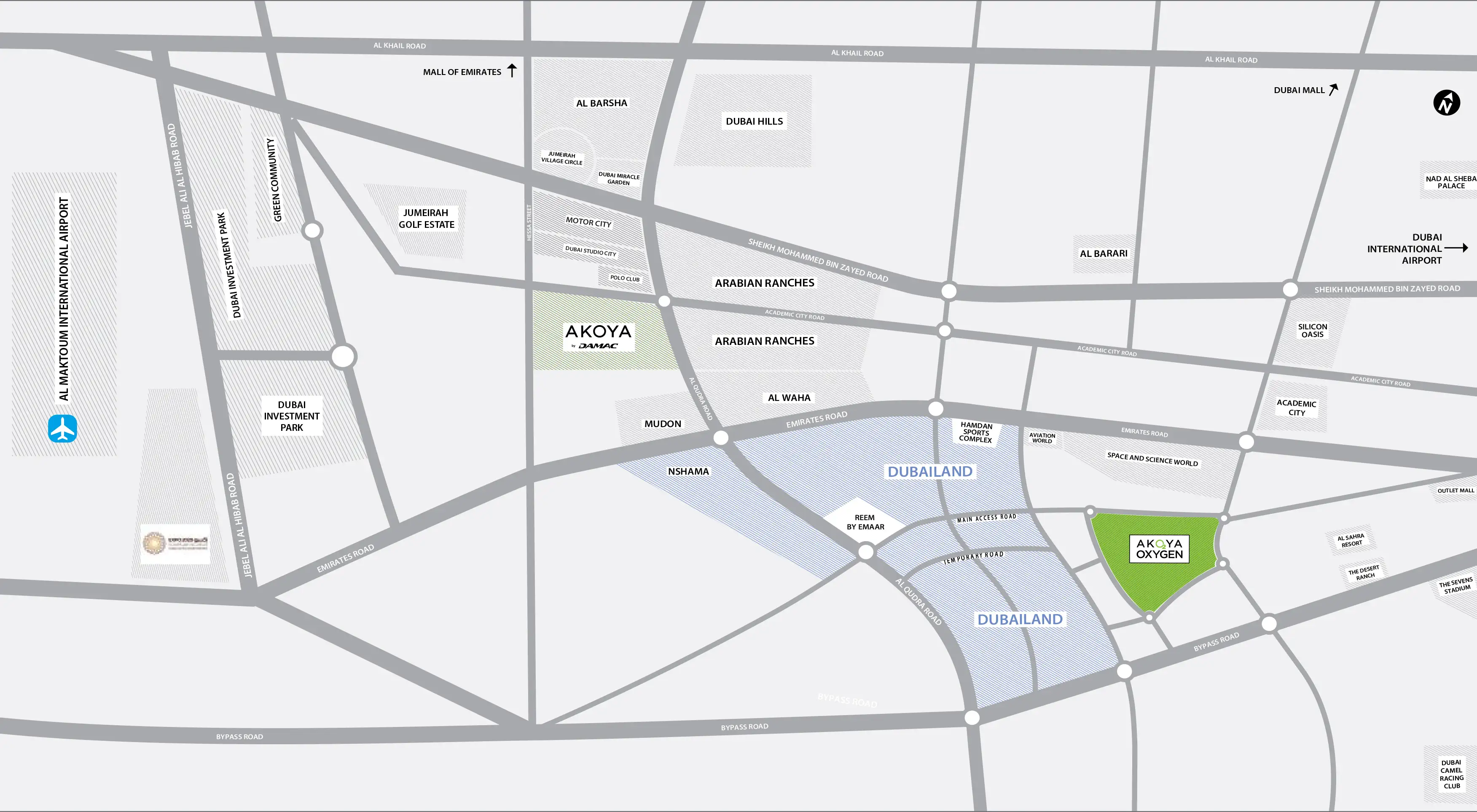Damac Islands Dubai Location Map
