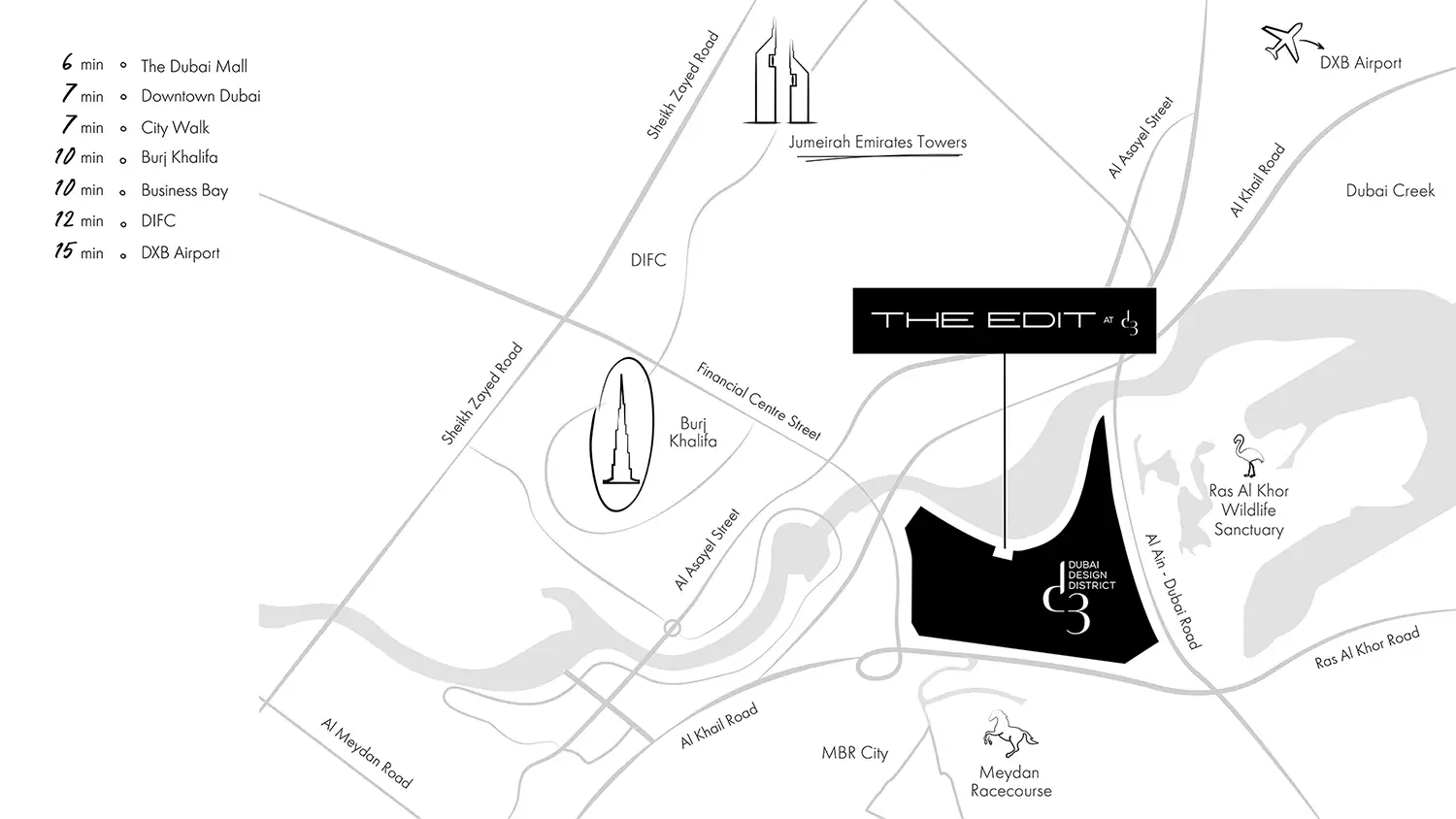 Damac Islands Dubai Location Map