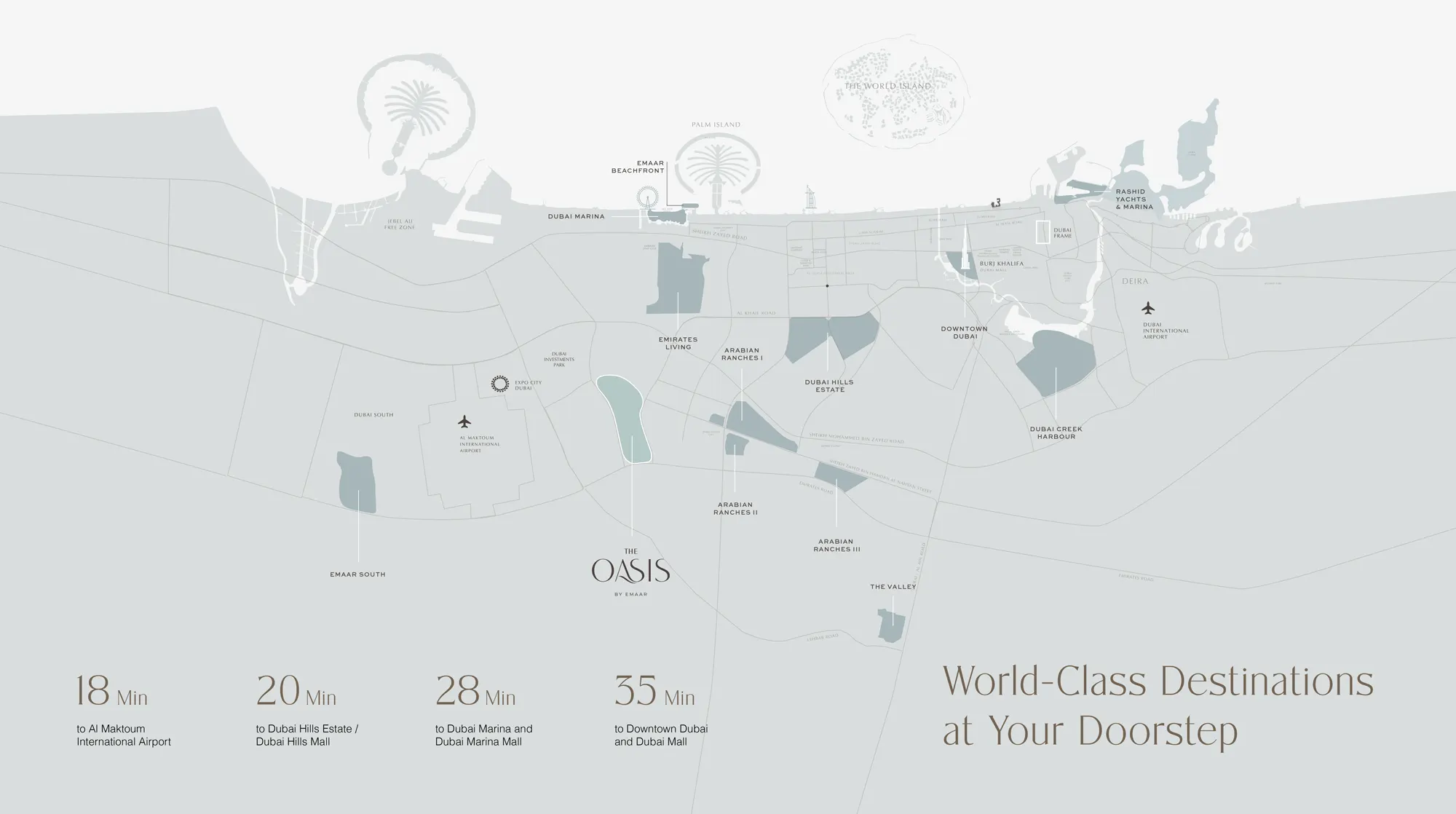 Damac Islands Dubai Location Map