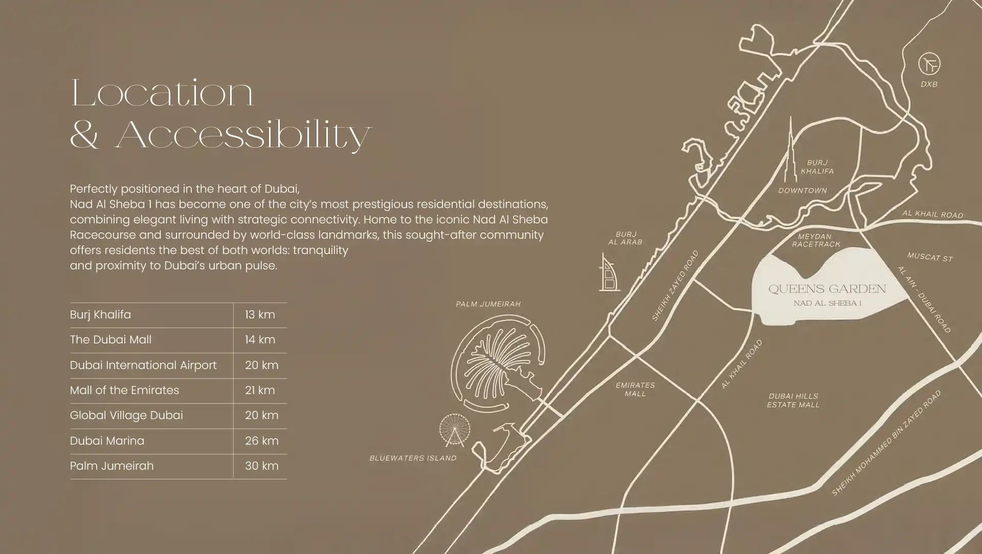 Damac Islands Dubai Location Map