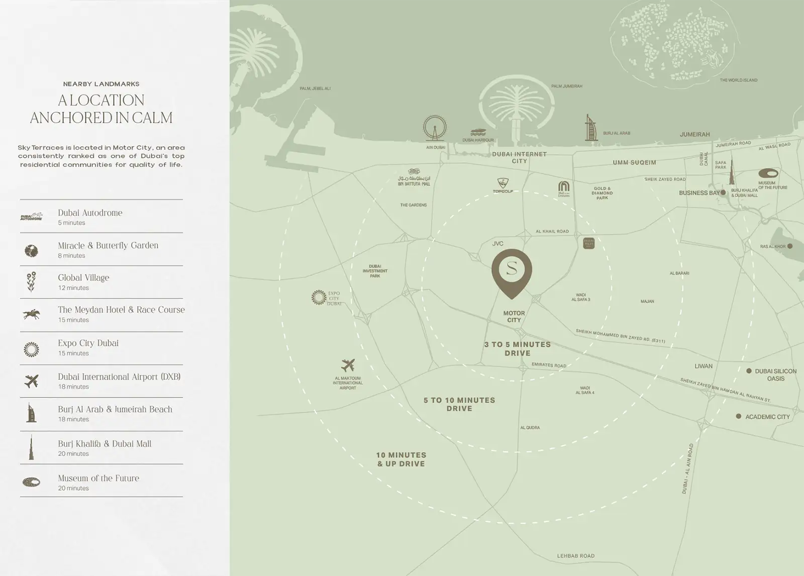 Damac Islands Dubai Location Map