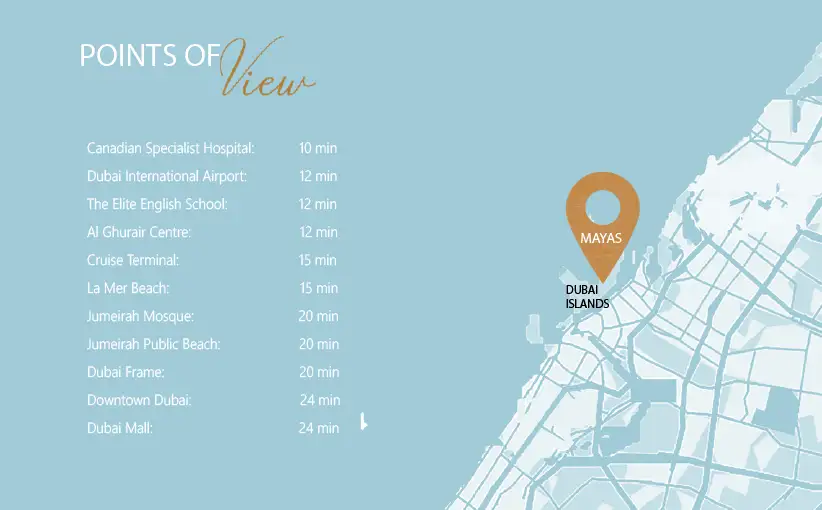 Damac Islands Dubai Location Map