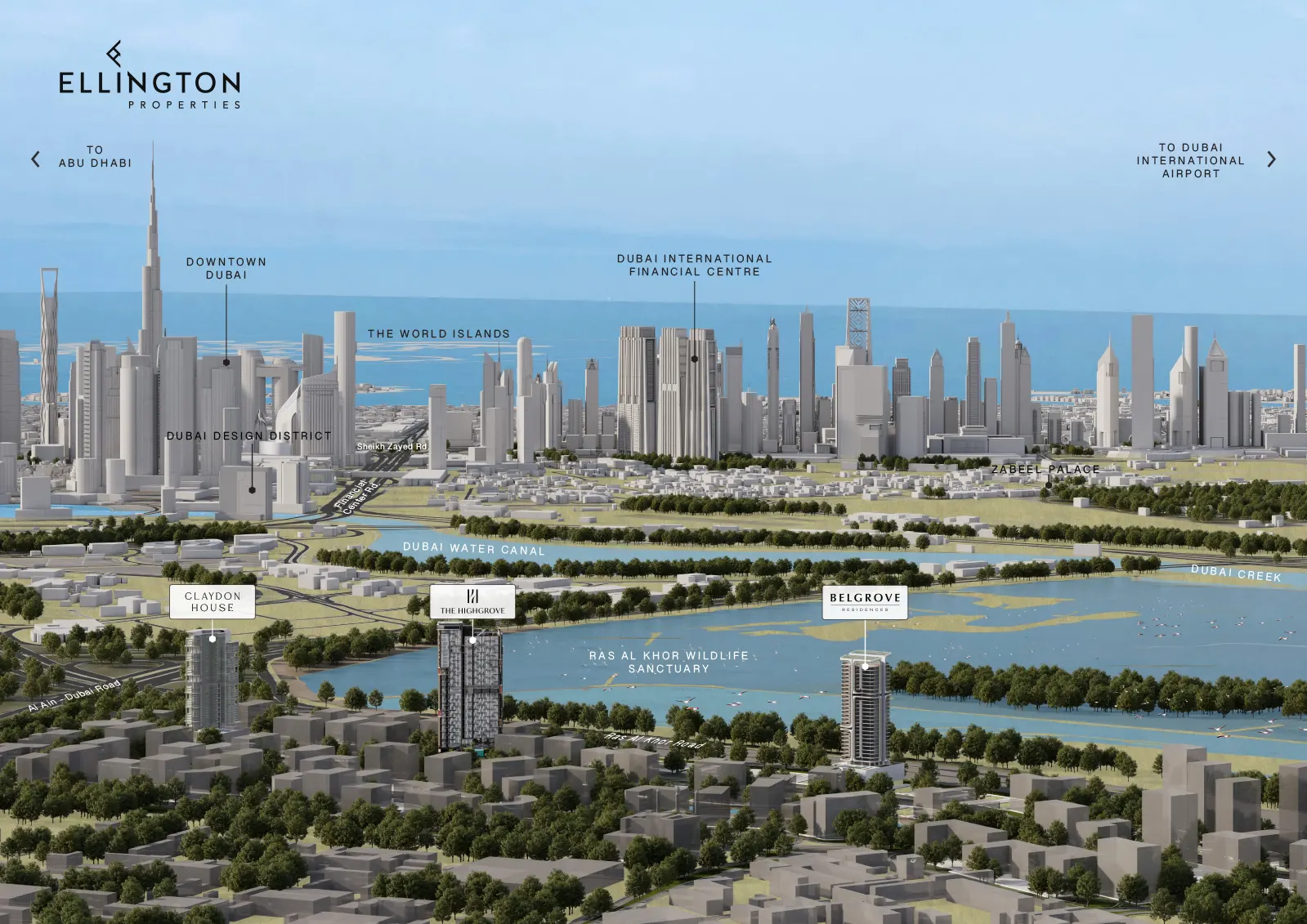 Damac Islands Dubai Location Map